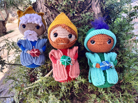 Reyes Magos amigurumis