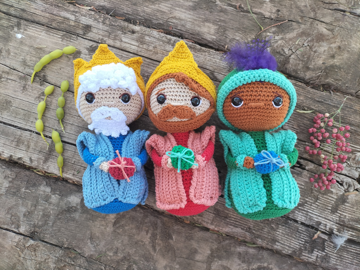 Reyes Magos amigurumis